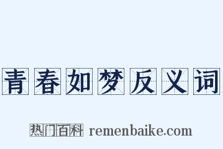 青春如梦反义词是什么意思的图片